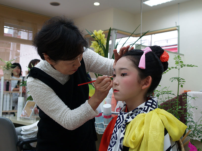 女子のメイク