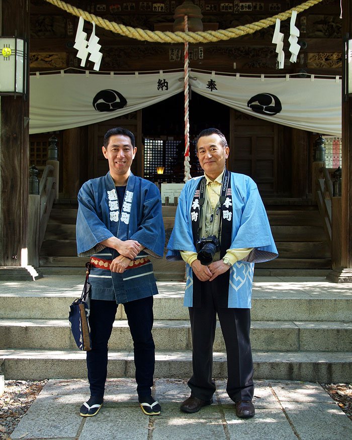 墨江町囃子連のリーダー村野公一さんと