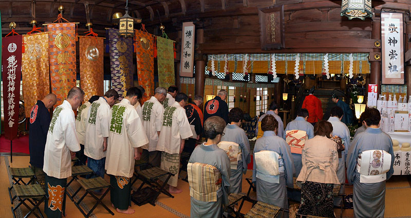 敬神婦人会・宮附・宮頭・弥生会による正式参拝