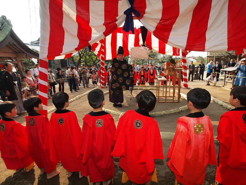 高梨宮司によるお祓い 14:00
