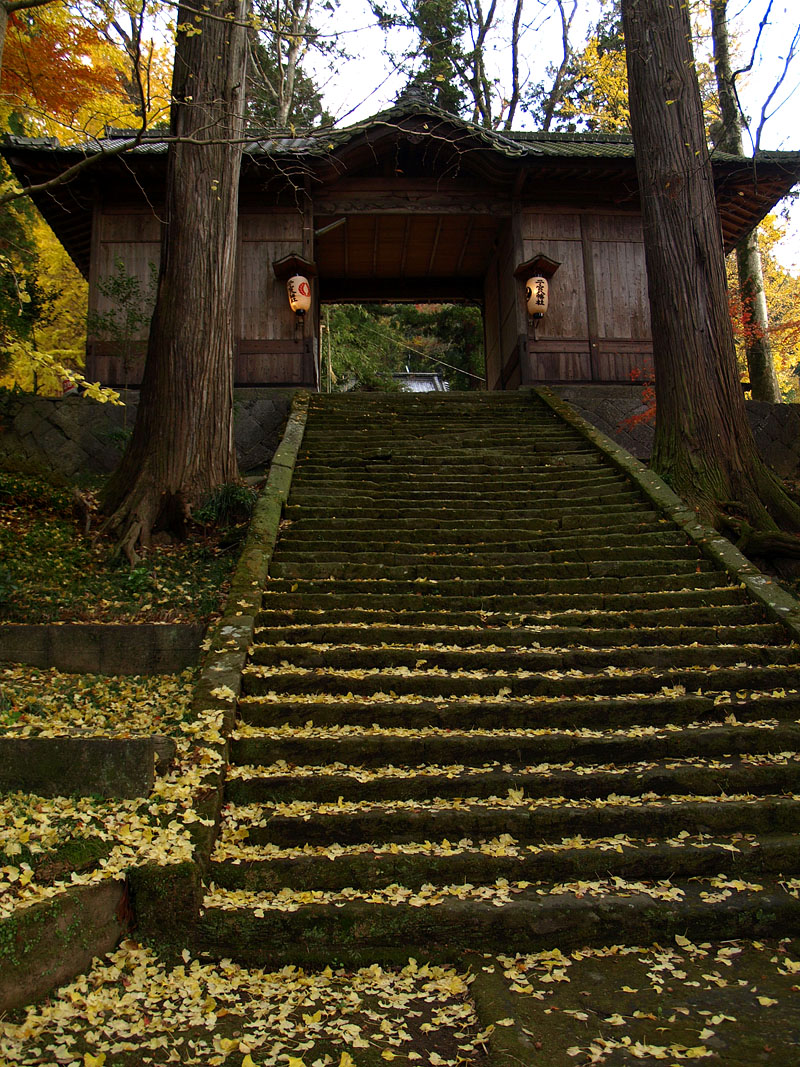 石段と楼門/二ノ宮八幡社参道