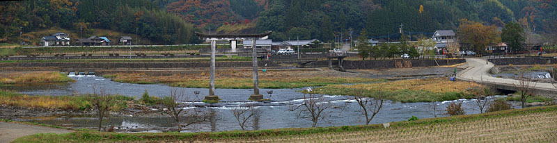 川渡神事の会場/緒方川