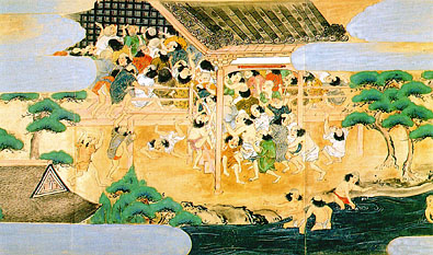 備前西大寺縁起絵巻最古の会陽の図(岡山県指定重要文化財)