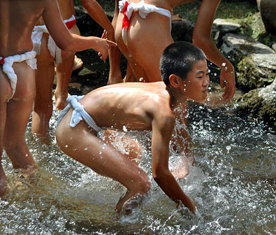 水をかける