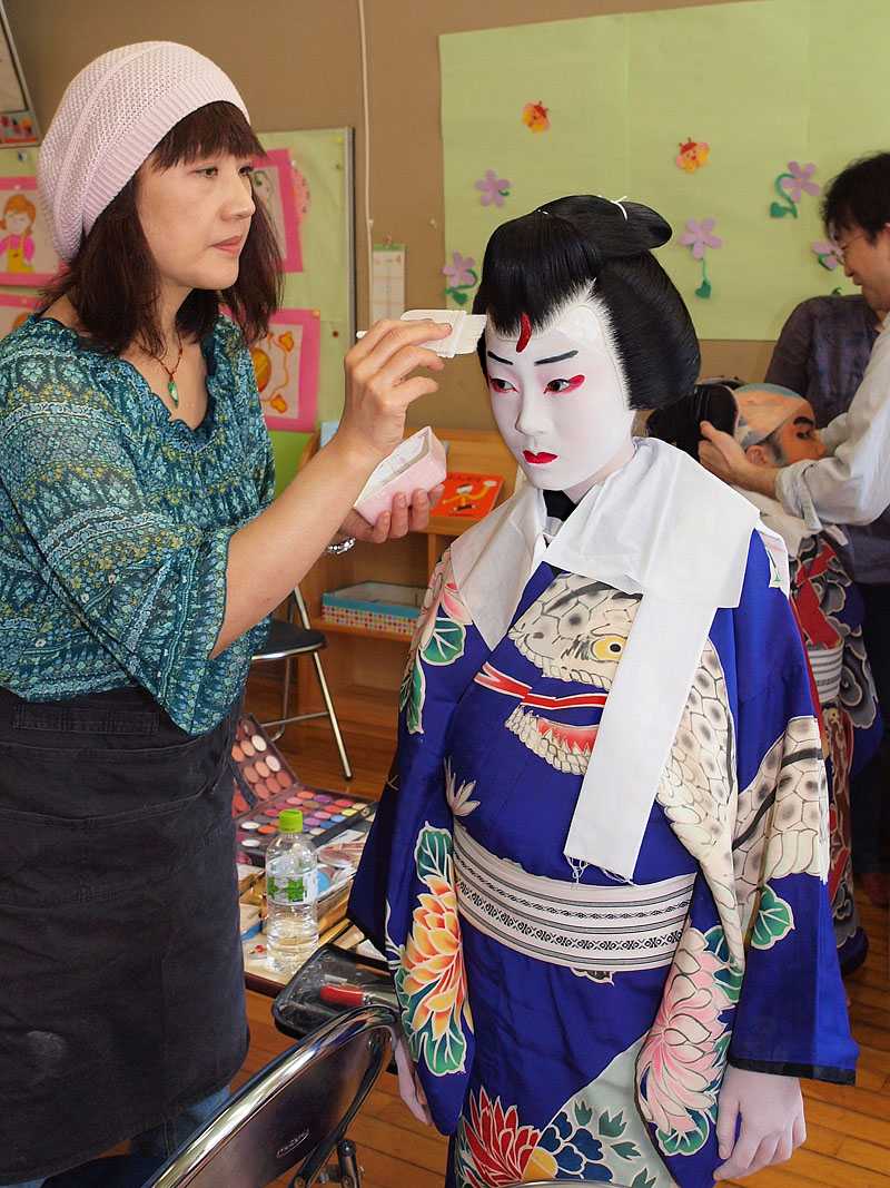 こめかみの仕上げ