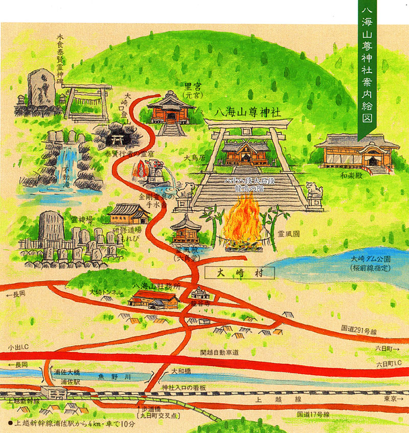 八海山尊神社案内絵図