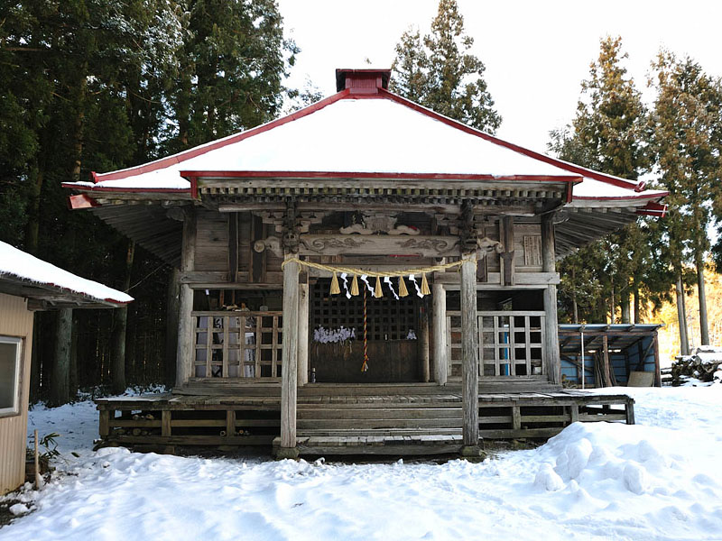 伊手熊野神社の拝殿 2010.1.16