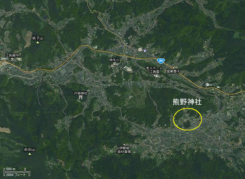 熊野神社の位置