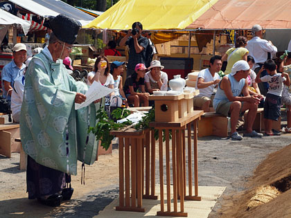和田乃神社・藤野満治宮司（90歳）による祝詞奏上