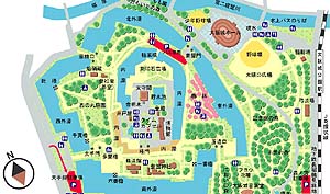 大阪城公園のマップ