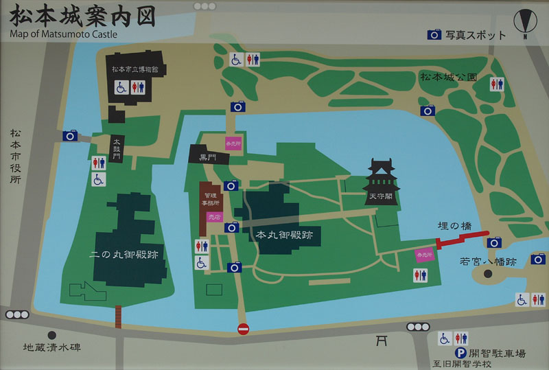 松本城のマップ