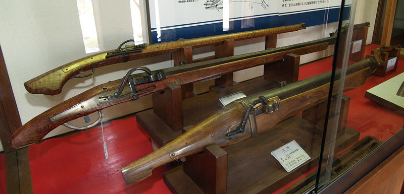 火縄銃の大筒の展示